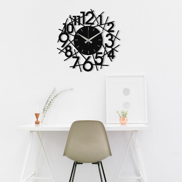 Wallity Rasputin Reloj de Pared Decorativo Negro Wallity Rasputin Reloj de Pared Decorativo Negro
